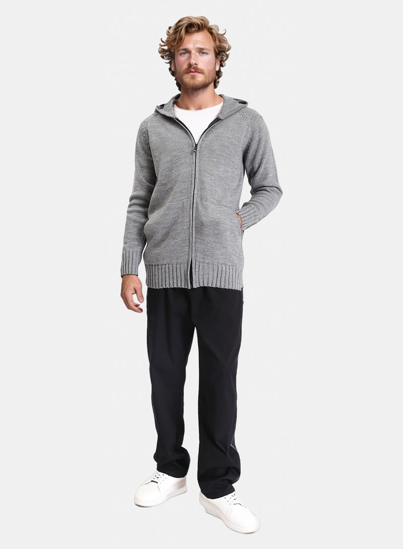 Ravin Men Zip-Up Knit Cardigan - Image 4